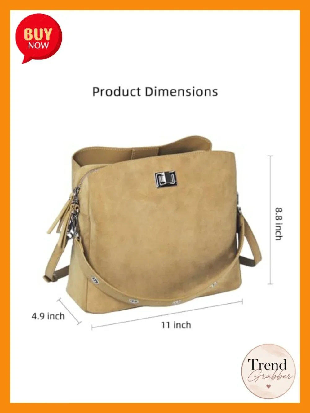 Genuine Leather Suede Hobo Bag, Slouchy Shoulder Crossbody Handbag